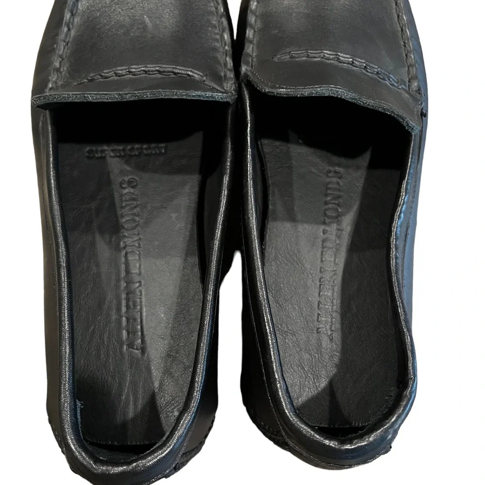 Allen Edmonds Super Sport Black Leather Slip-On Loafers Men's 7.5 NWOB Comfort